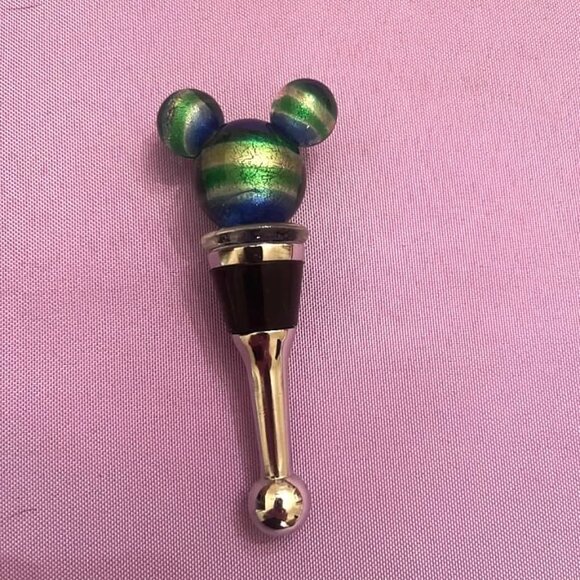 Disney Parks Mickey Mouse Icon Head Glass Bottle Stopper - Picture 1 of 1